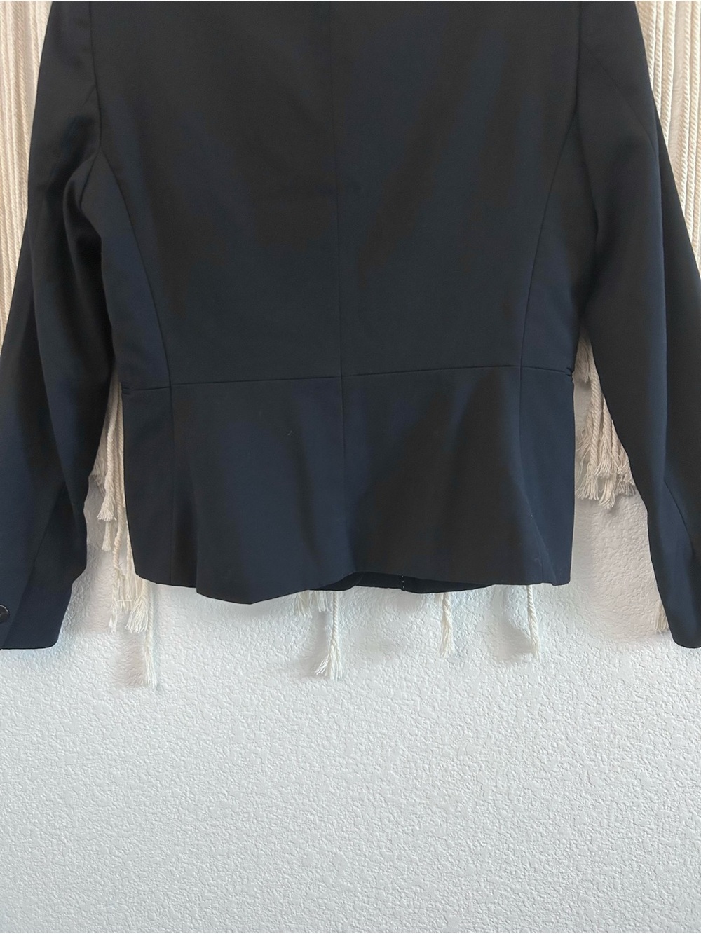 Mango MNG Navy One-Button Tailored Blazer | Classic Office Career Jacket - Picture 16 of 16